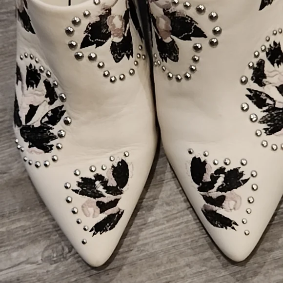 Dolce Vita Women's Off White Asia Beaded Heel Mules Shoes Size 7 - Picture 3 of 12